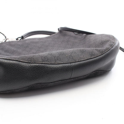 Gucci Shoulder Bag GG Pattern Black Denim Leather — view 6