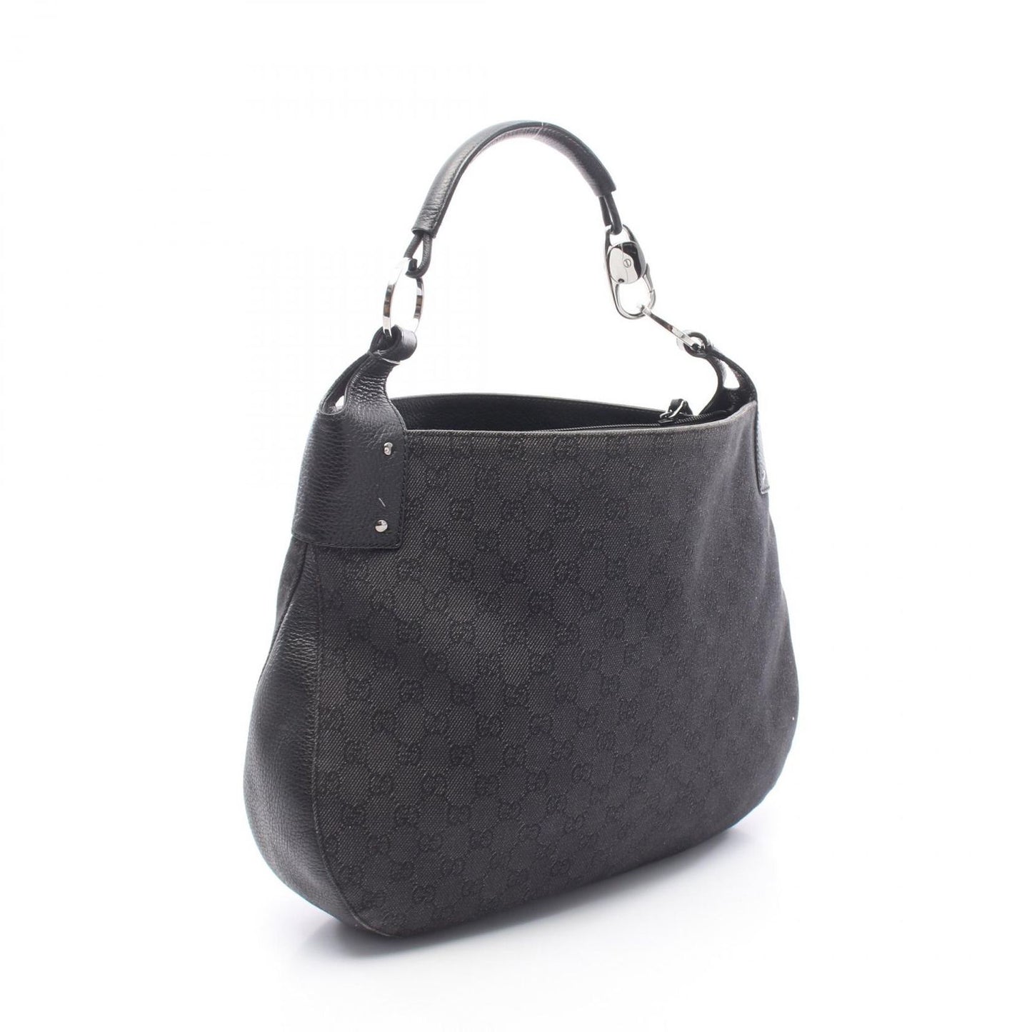 Gucci Shoulder Bag GG Pattern Black Denim Leather — view 2