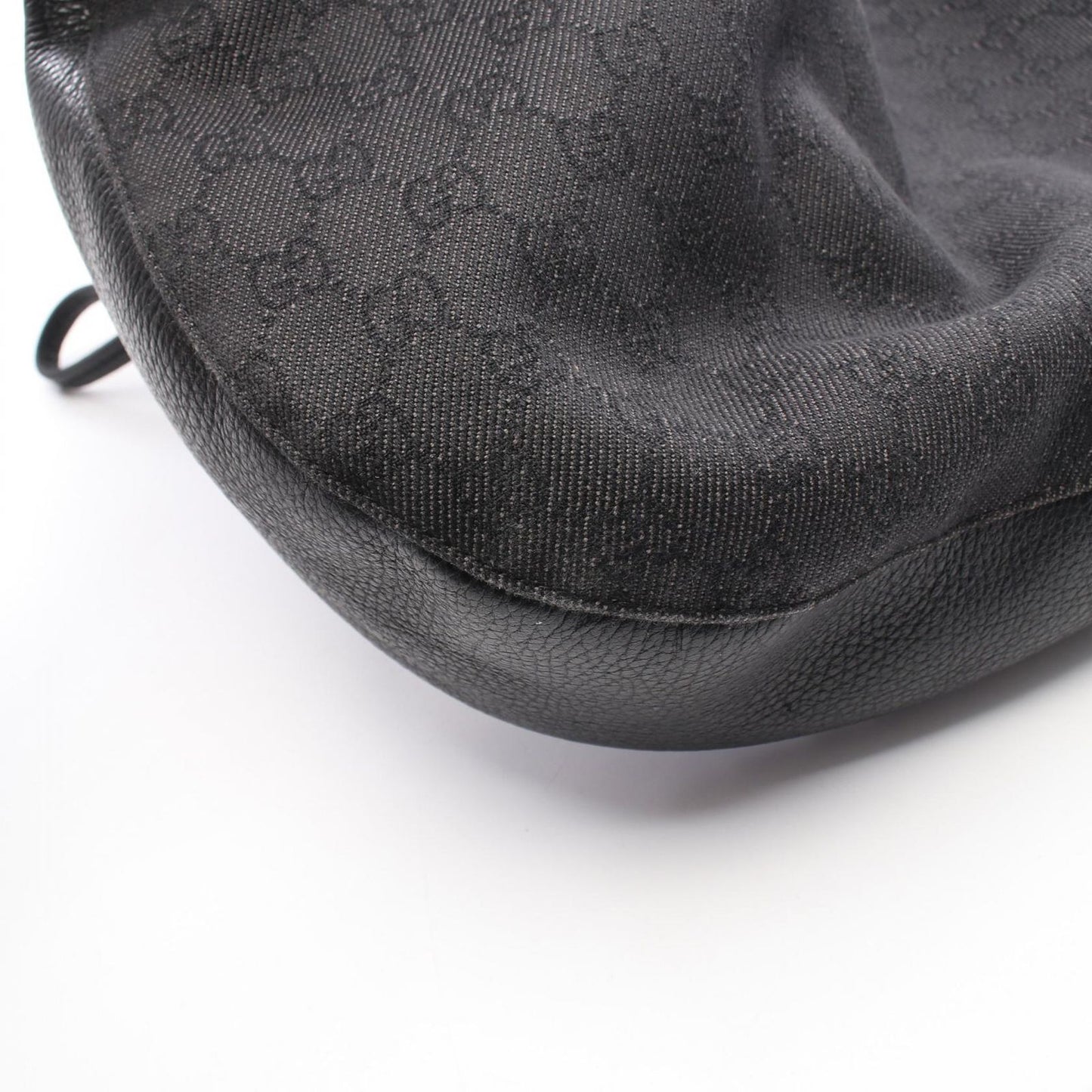 Gucci Shoulder Bag GG Pattern Black Denim Leather — view 8
