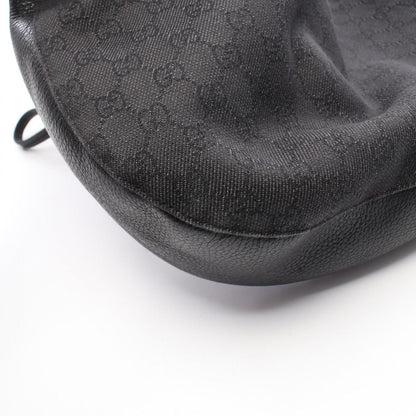 Gucci Shoulder Bag GG Pattern Black Denim Leather — view 8