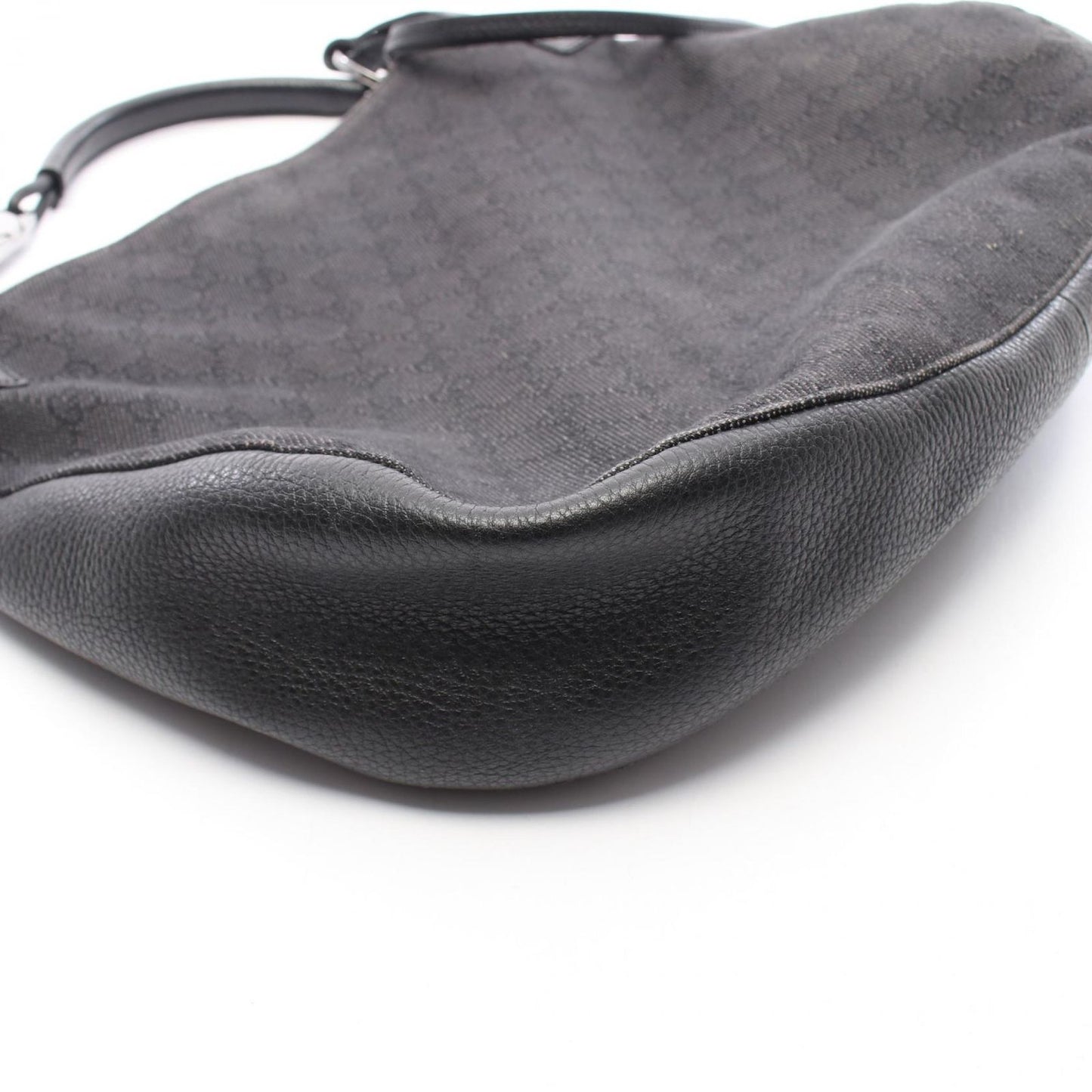Gucci Shoulder Bag GG Pattern Black Denim Leather — view 7