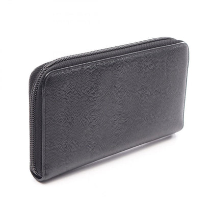 Chanel Round Wallet CC Logo Black Caviar Leather — view 2