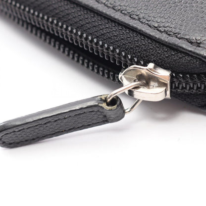 Chanel Round Wallet CC Logo Black Caviar Leather — view 6
