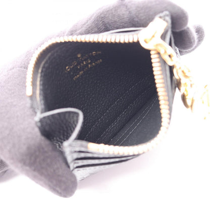 Louis Vuitton Coin Case Card Holder Flora Monogram Empreinte Noir Leather — view 3