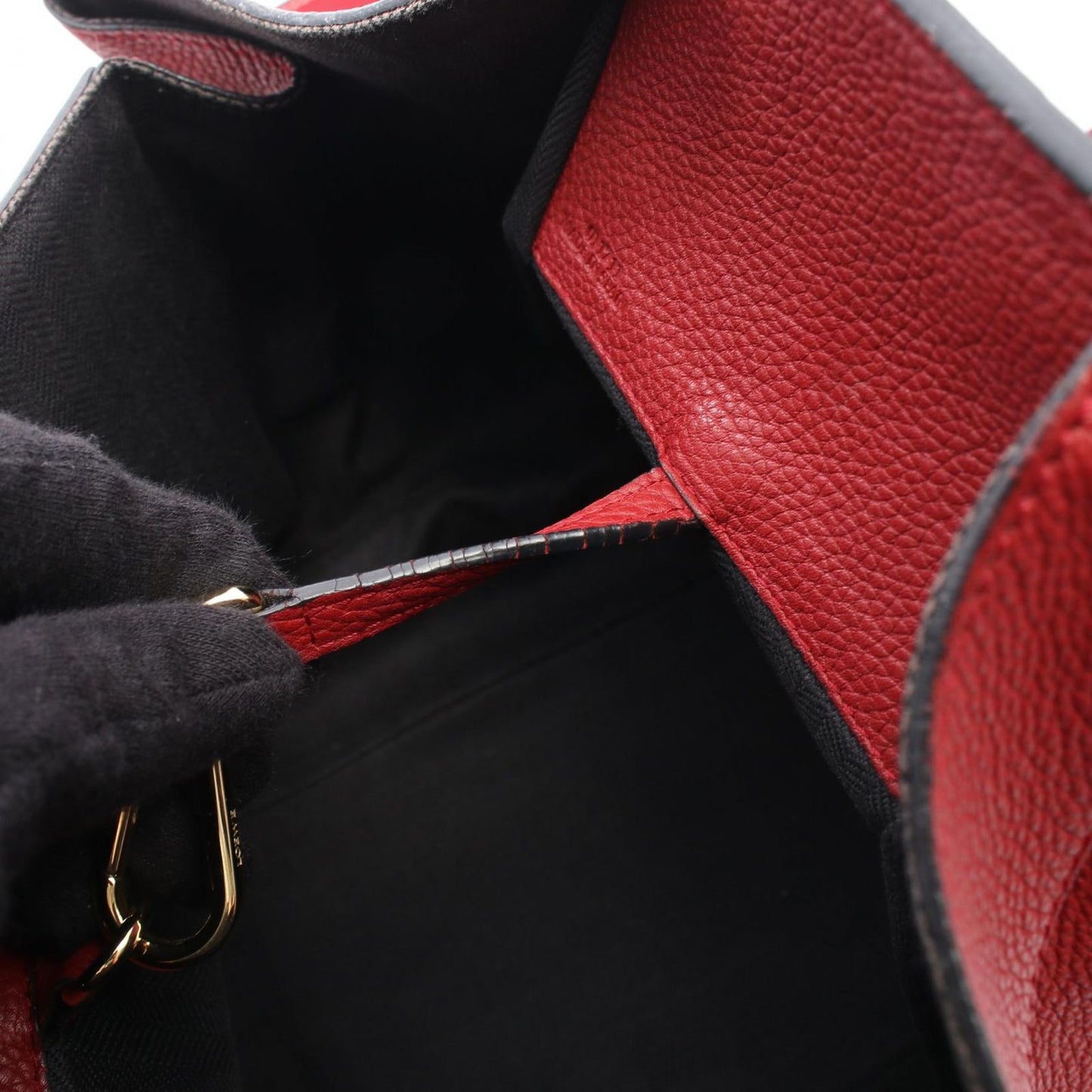 Loewe Handbag Hammock Small 2-Way Red Leather — view 5