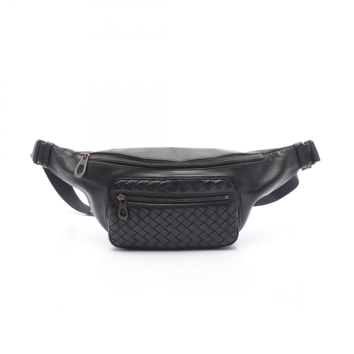 Bottega Veneta Waist Bag Intrecciato Black Leather