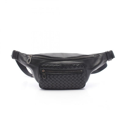 Bottega Veneta Waist Bag Intrecciato Black Leather