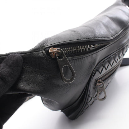 Bottega Veneta Waist Bag Intrecciato Black Leather — view 7