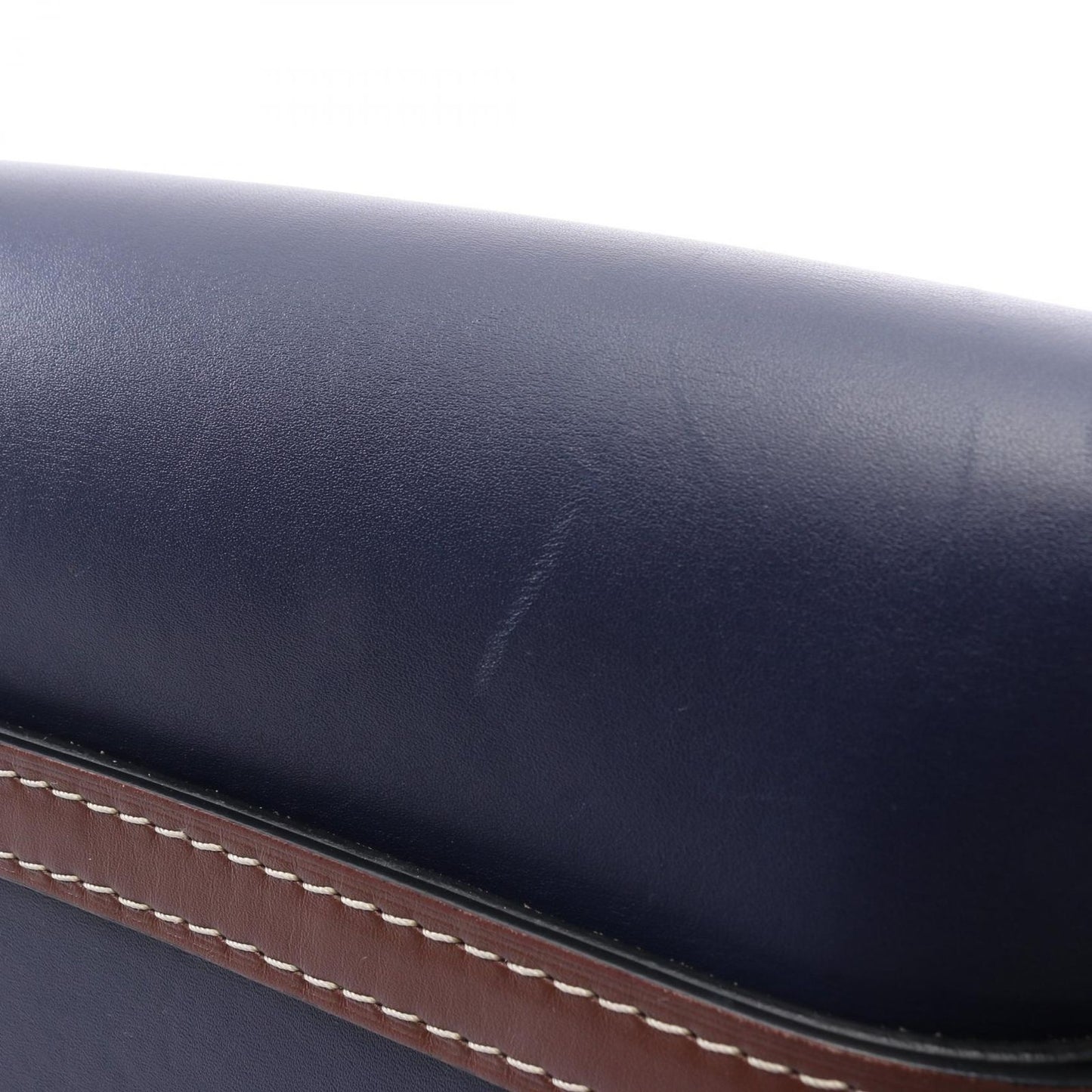 Loewe Shoulder Bag Gate Small Navy Off White Leather — view 6