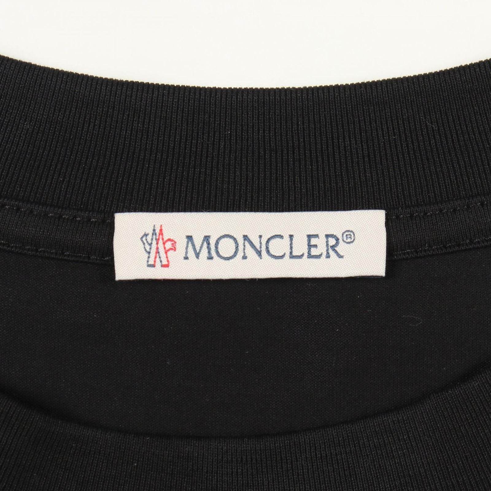 Moncler Short Sleeve T-Shirt Sequin Logo Cropped Cotton — view 3