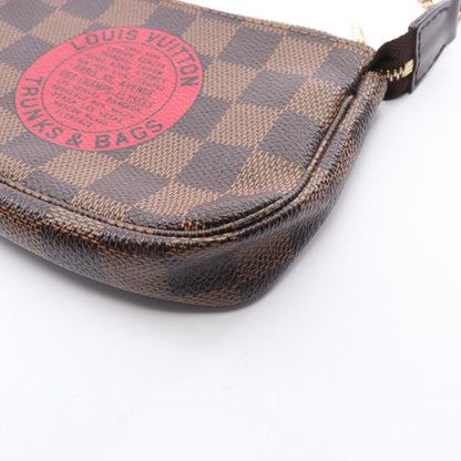 Louis Vuitton Handbag Mini Pochette Accessoire Damier Ebene T&b Canvas Leather — view 6