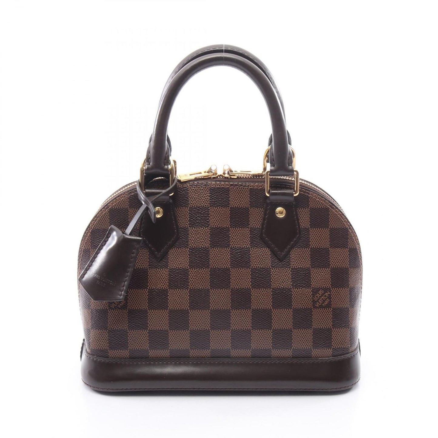 Louis Vuitton Handbag Alma BB Damier Ebene Canvas Leather