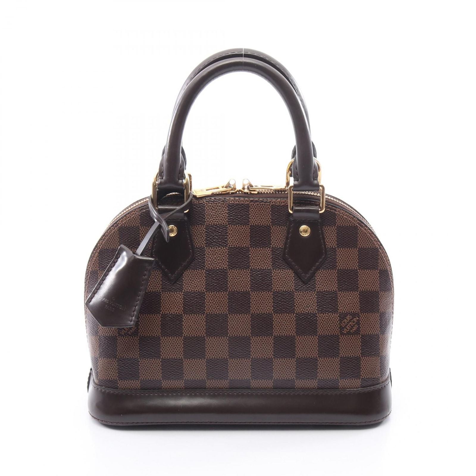 Louis Vuitton Handbag Alma BB Damier Ebene Canvas Leather