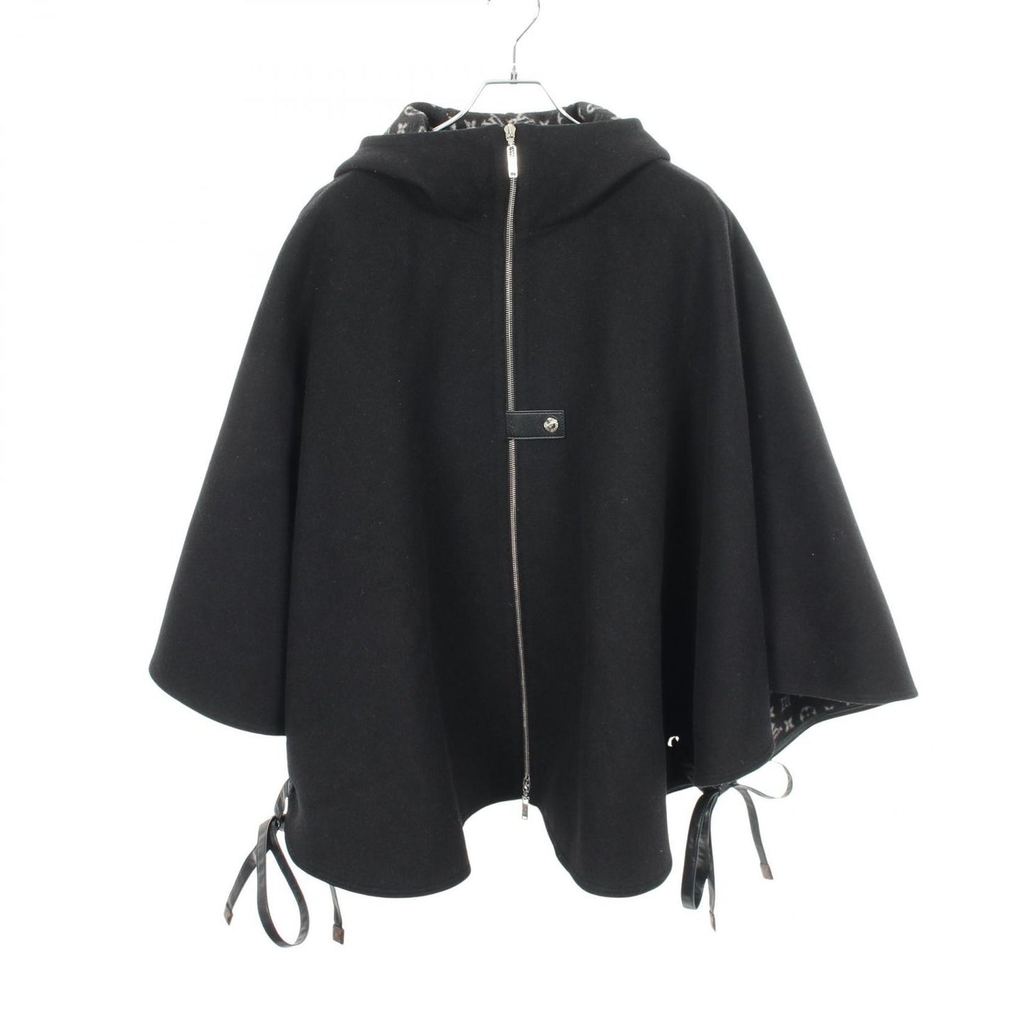 Louis Vuitton Monogram Poncho with Hood Wool Silk