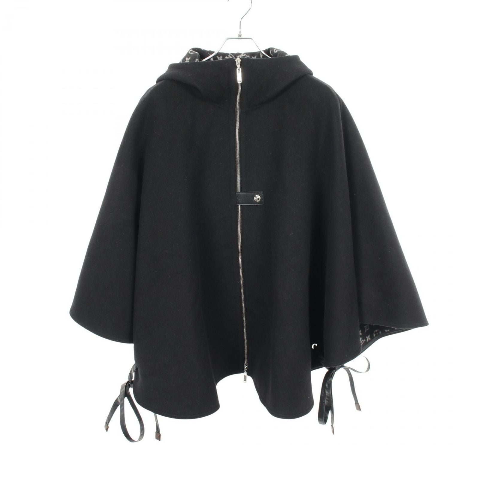 Louis Vuitton Monogram Poncho with Hood Wool Silk