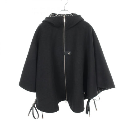 Louis Vuitton Monogram Poncho with Hood Wool Silk