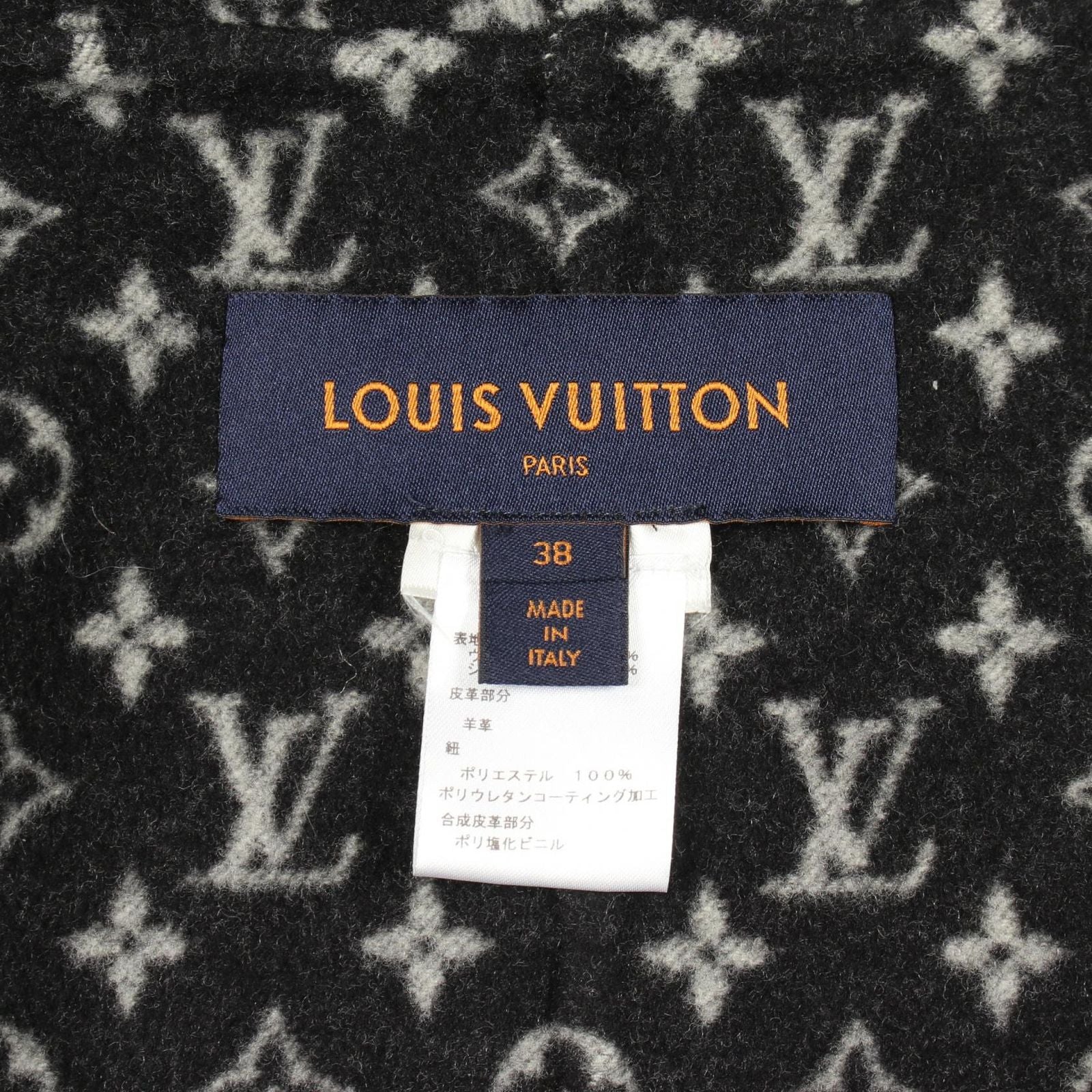 Louis Vuitton Monogram Poncho with Hood Wool Silk — view 3