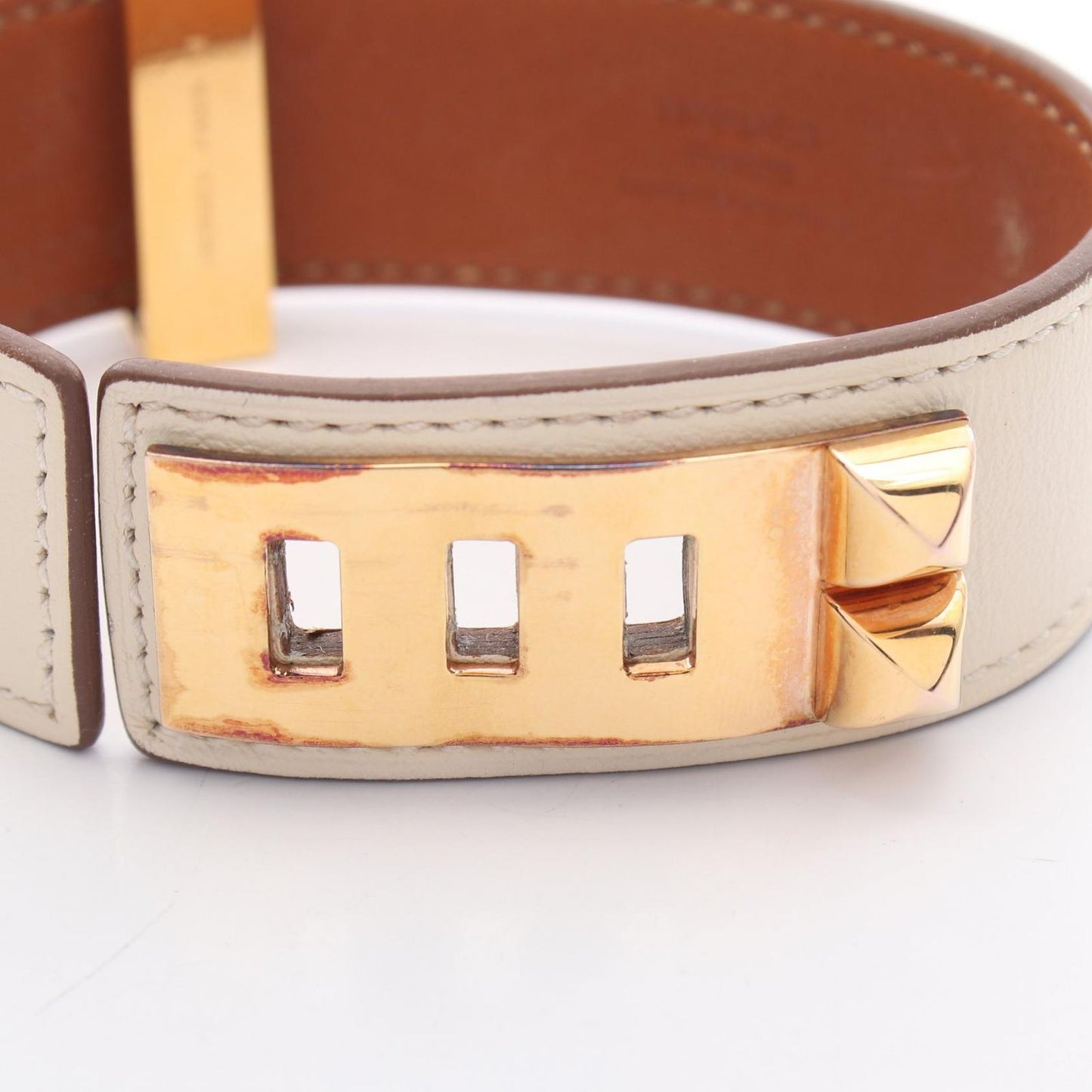 Hermes Bangle Collier de Chien 24 Leather Bracelet — view 8