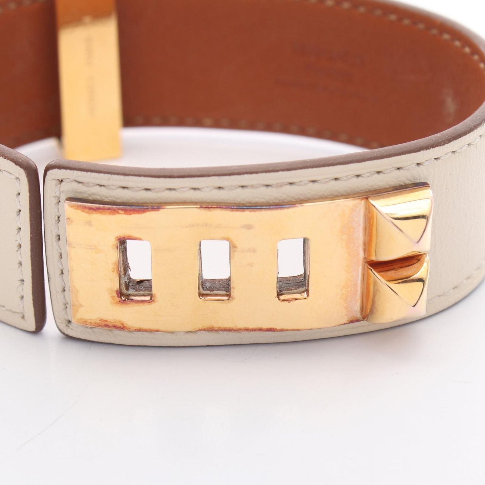 Hermes Bangle Collier de Chien 24 Leather Bracelet — view 8