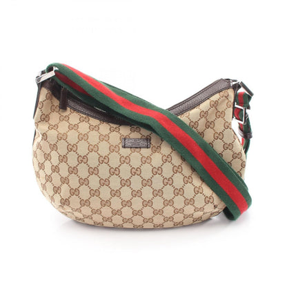 Gucci Shoulder Bag GG Canvas Beige Brown Sherry Line