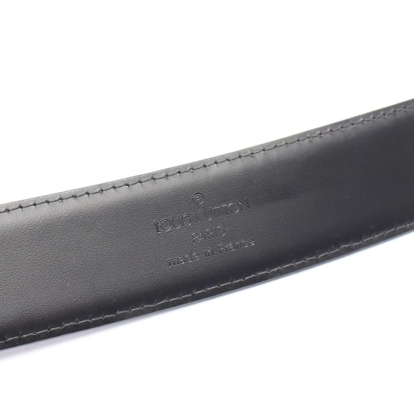 Louis Vuitton Belt Ceinture Classic Taiga Ardoise Black Leather — view 4