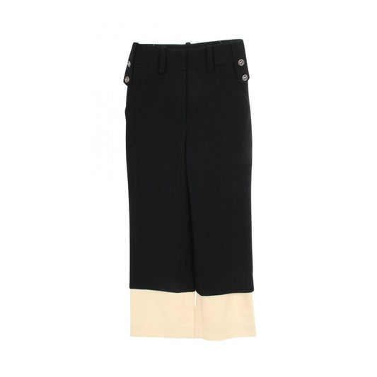 Chanel Pants Layered Wide Black Wool