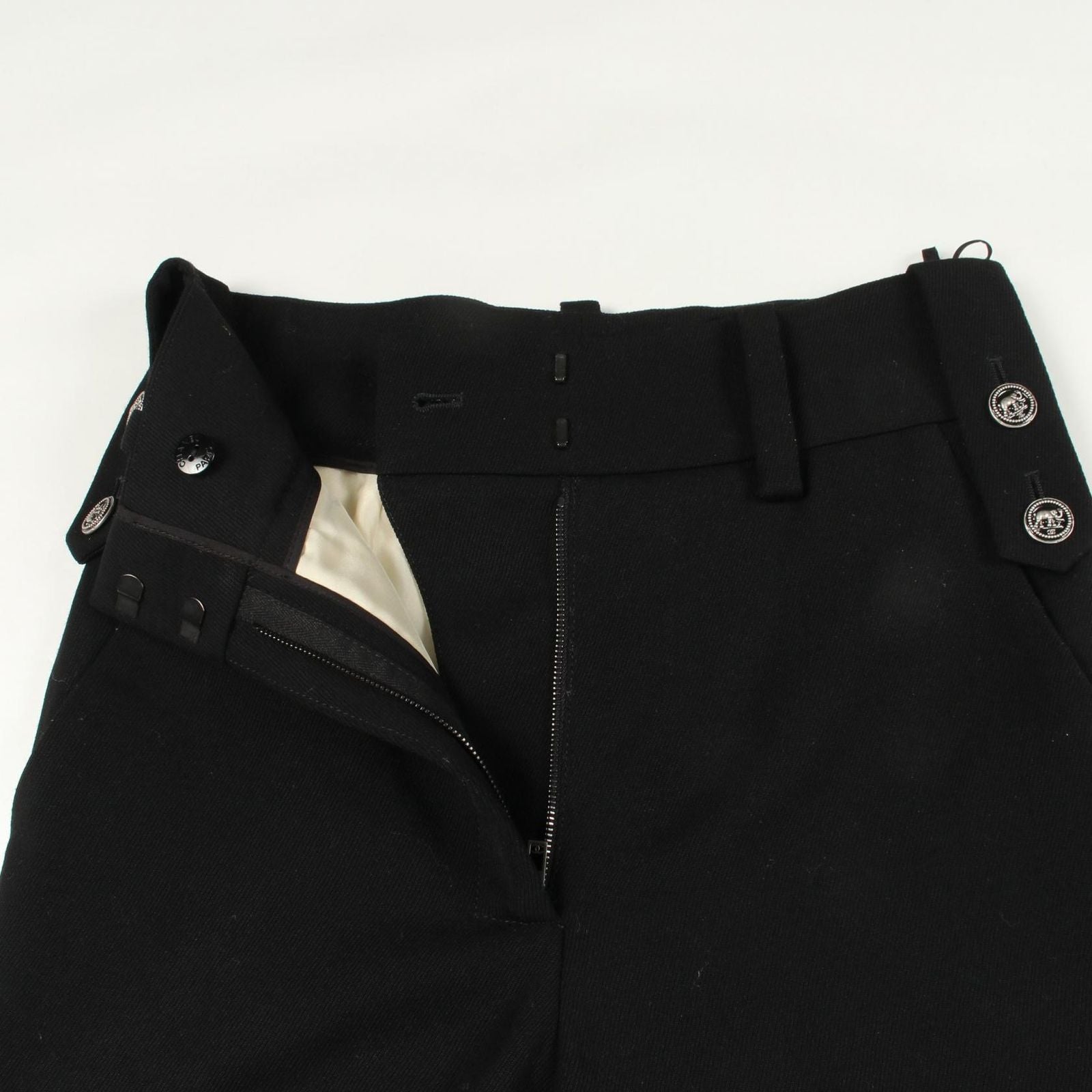 Chanel Pants Layered Wide Black Wool — view 5