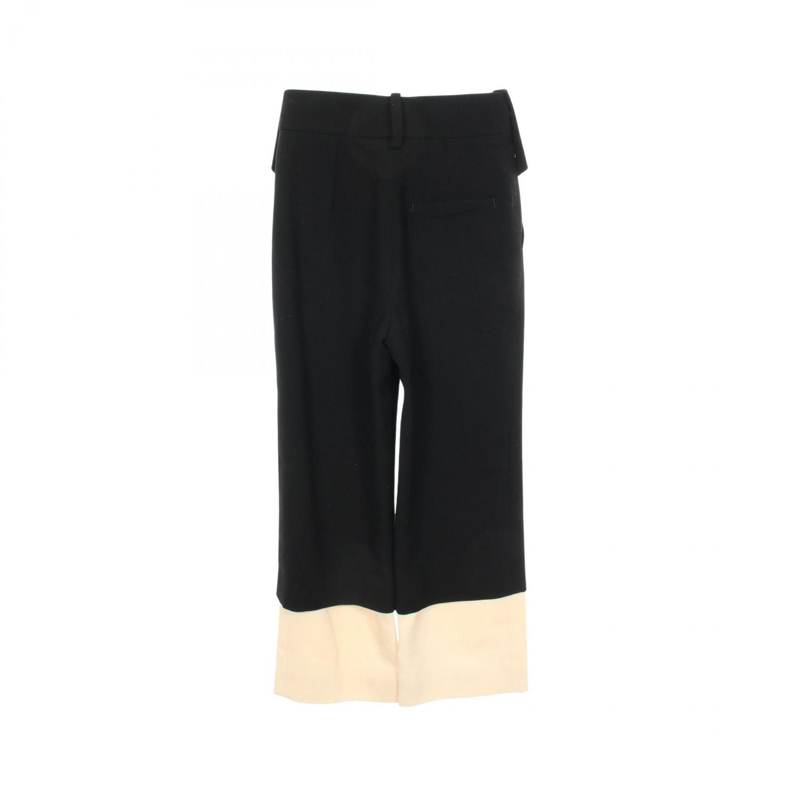 Chanel Pants Layered Wide Black Wool — view 2