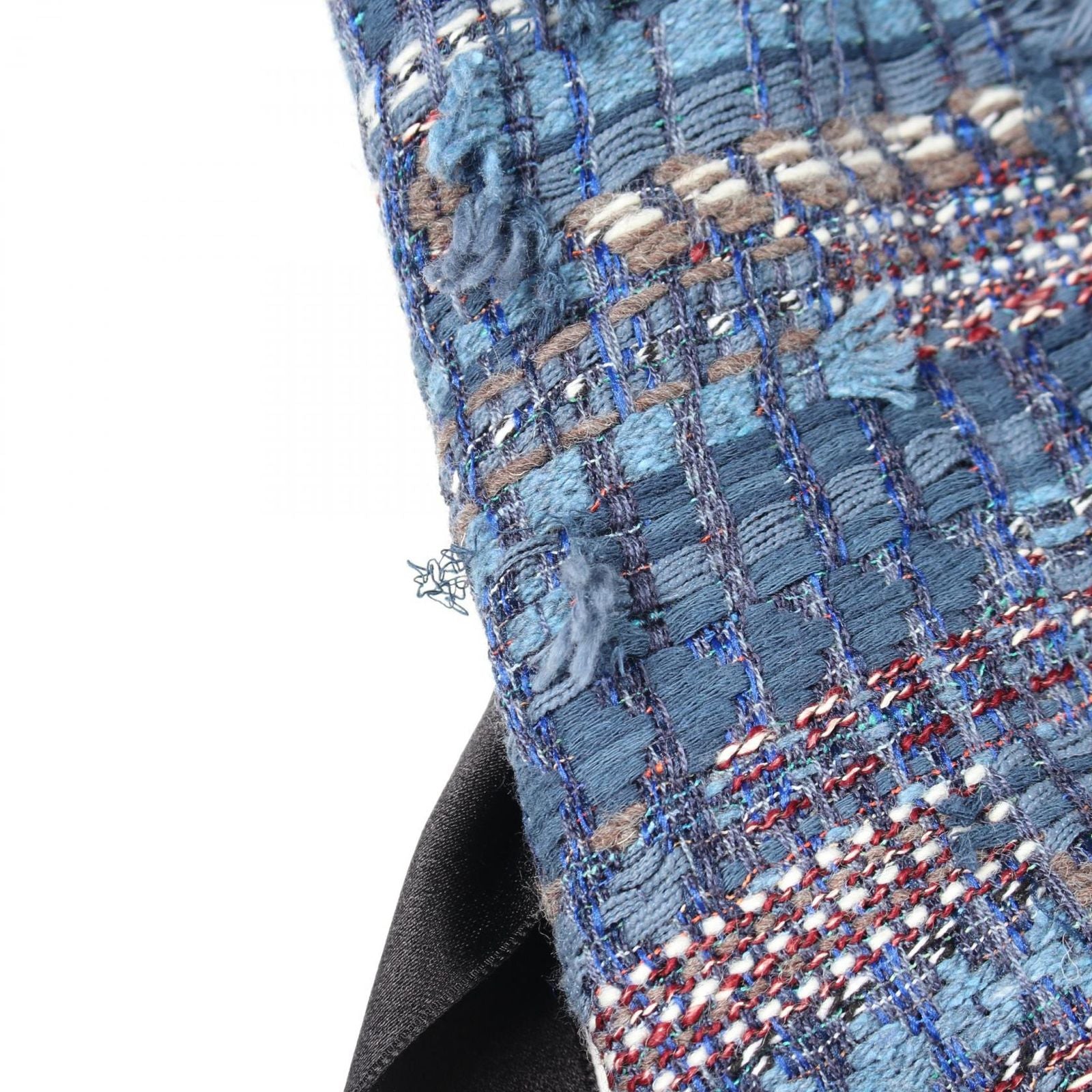 Chanel Tweed Pullover Blue Cotton Top Sweater — view 7