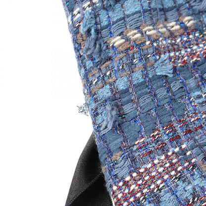 Chanel Tweed Pullover Blue Cotton Top Sweater — view 7
