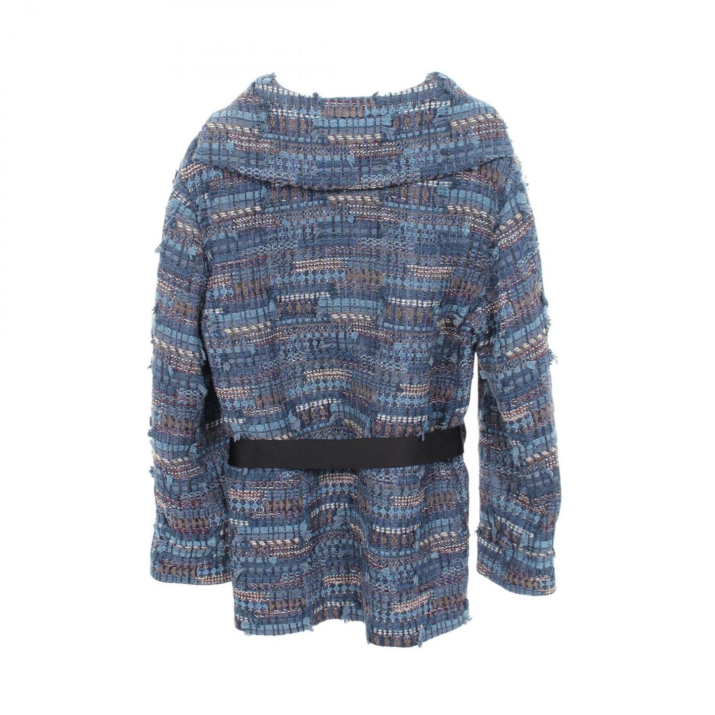Chanel Tweed Pullover Blue Cotton Top Sweater — view 2