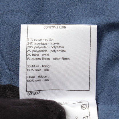 Chanel Tweed Pullover Blue Cotton Top Sweater — view 4
