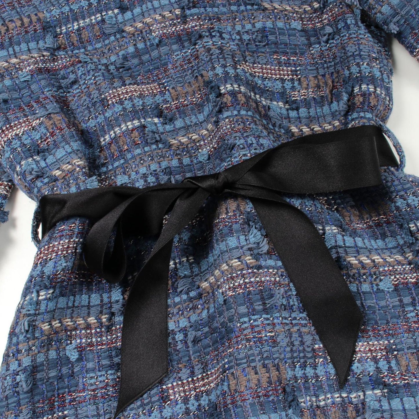 Chanel Tweed Pullover Blue Cotton Top Sweater — view 9