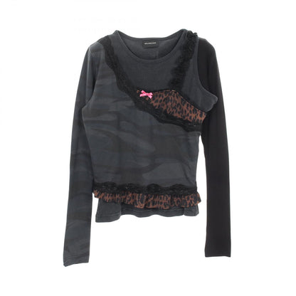 Balenciaga Top Camouflage Leopard Docking Long Sleeve Cotton