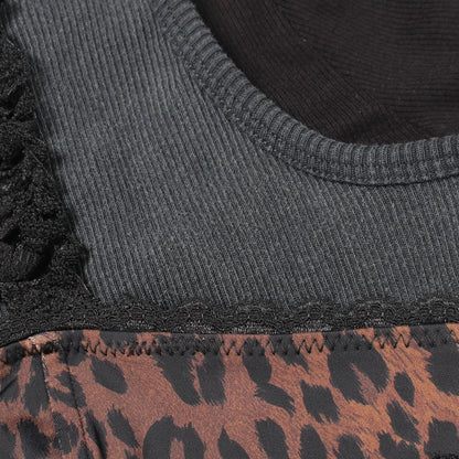 Balenciaga Top Camouflage Leopard Docking Long Sleeve Cotton — view 6
