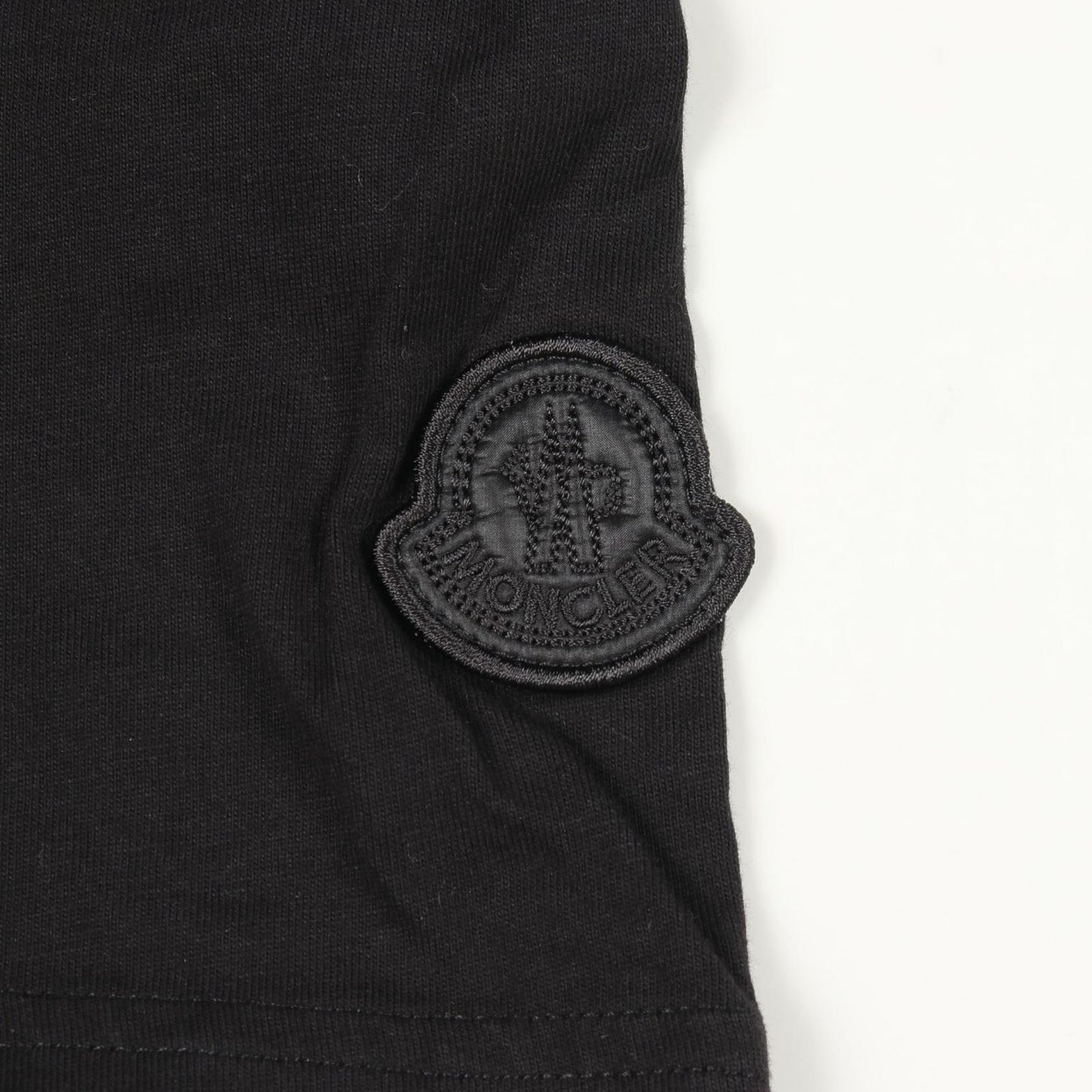 Moncler Short Sleeve T-Shirt Logo Rhinestone Crew Neck Cotton — view 6