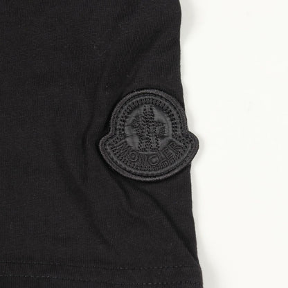 Moncler Short Sleeve T-Shirt Logo Rhinestone Crew Neck Cotton — view 6