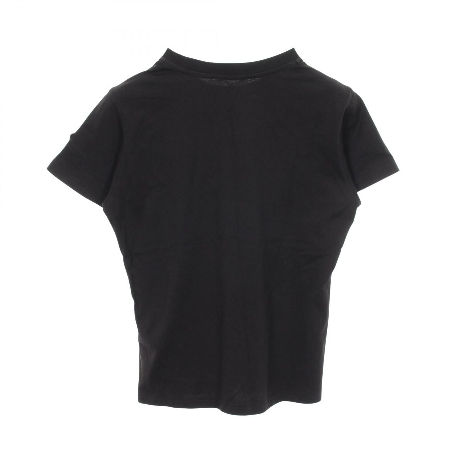 Moncler Short Sleeve T-Shirt Logo Rhinestone Crew Neck Cotton — view 2