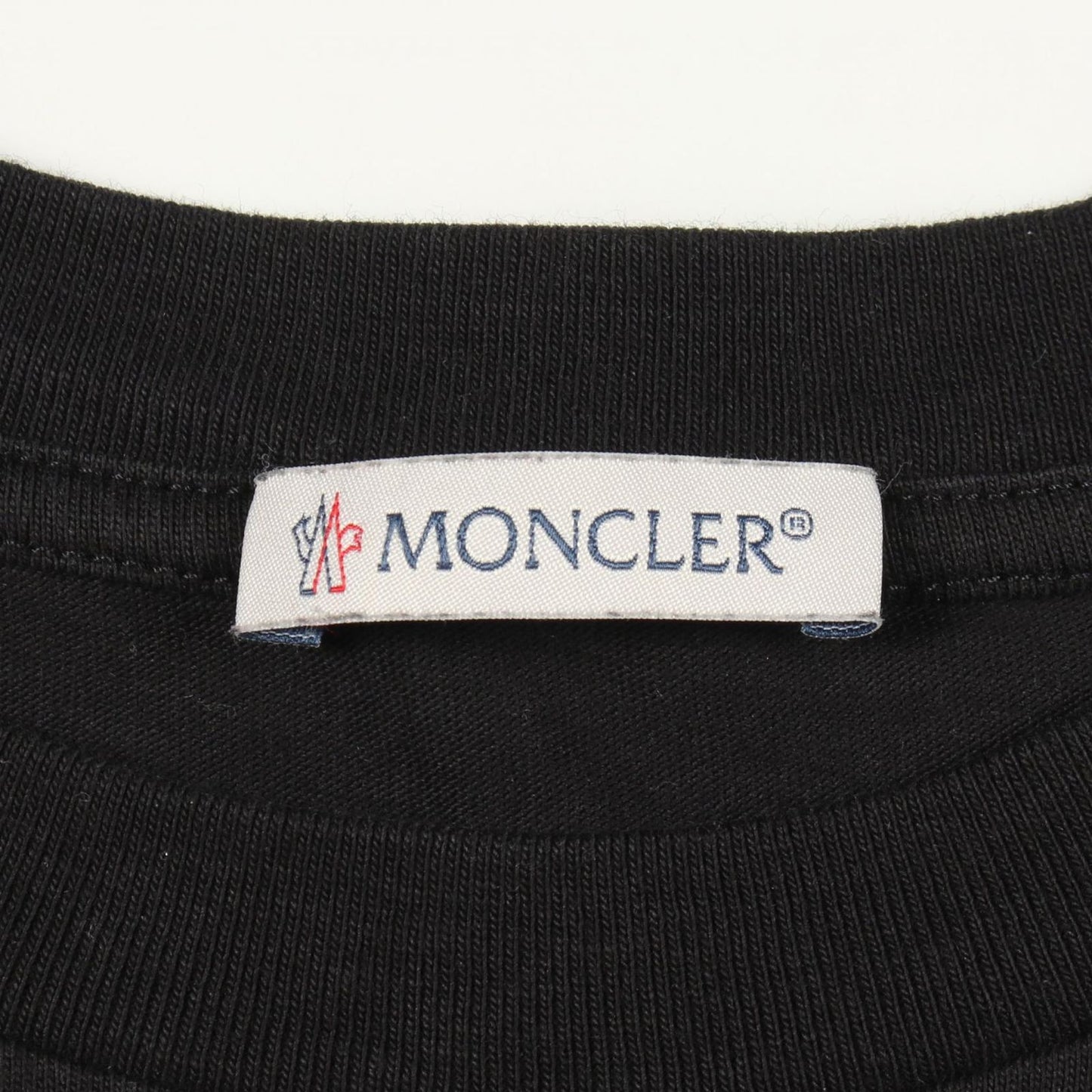 Moncler Short Sleeve T-Shirt Logo Rhinestone Crew Neck Cotton — view 3
