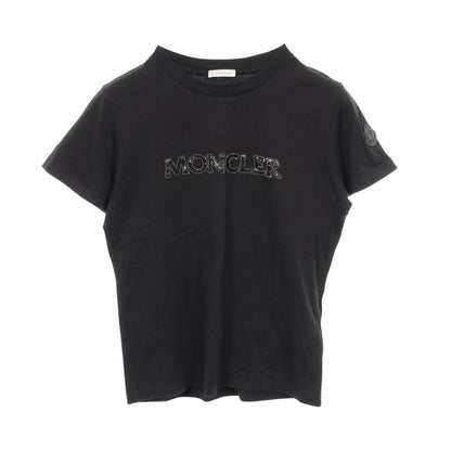 Moncler Short Sleeve T-Shirt Logo Rhinestone Crew Neck Cotton