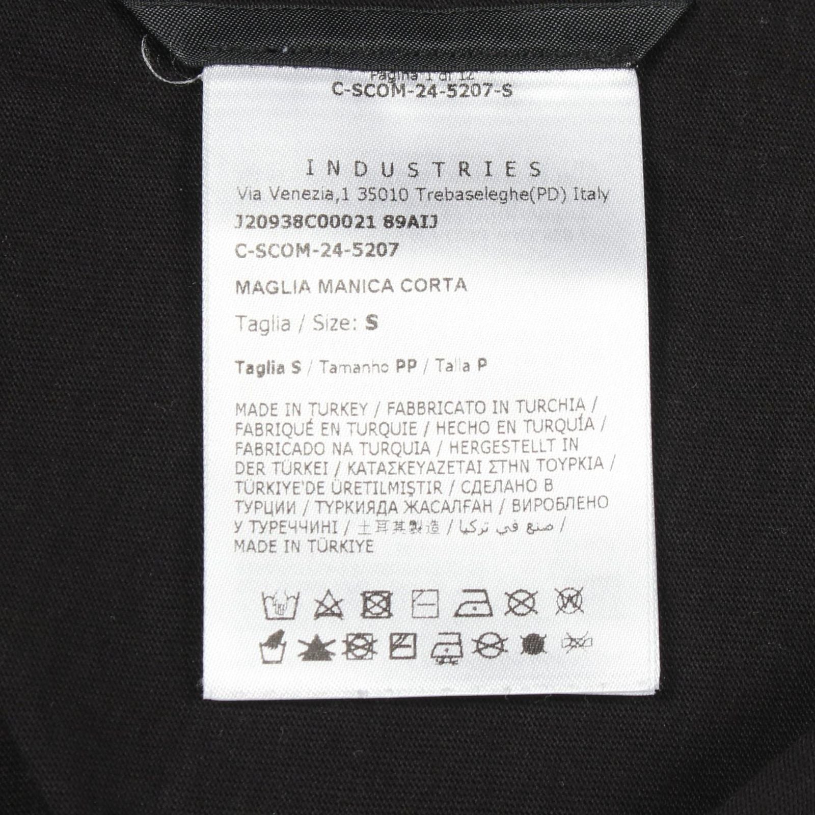 Moncler Short Sleeve T-Shirt Logo Rhinestone Crew Neck Cotton — view 5