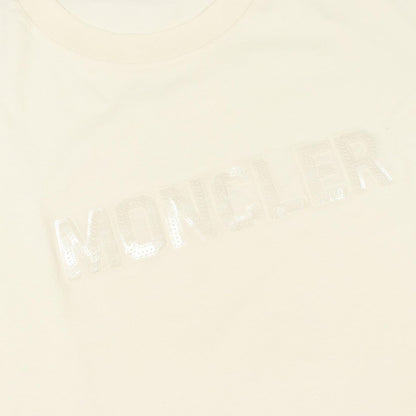 Moncler Short Sleeve T-Shirt Sequin Logo Cropped Cotton — view 7