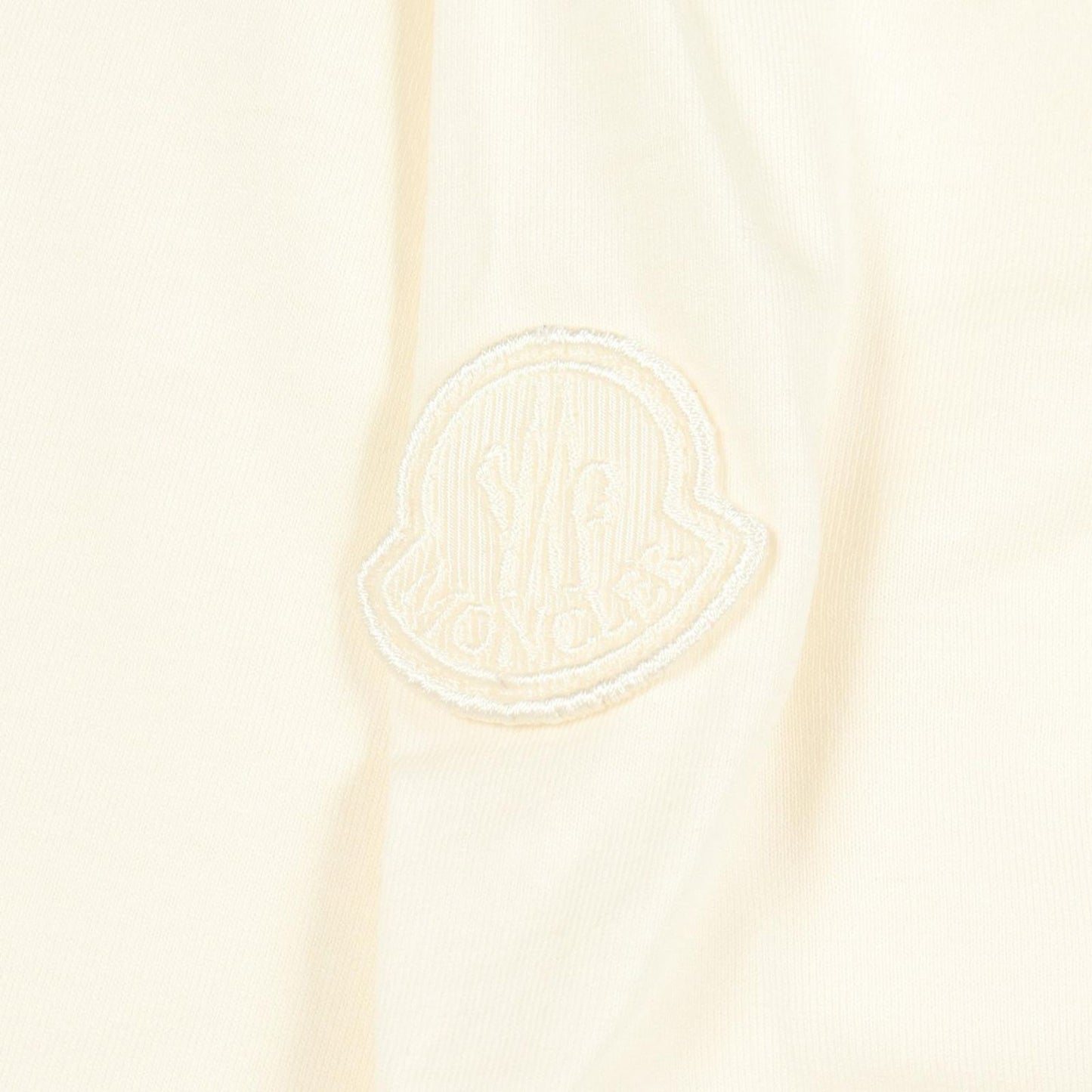 Moncler Short Sleeve T-Shirt Sequin Logo Cropped Cotton — view 6