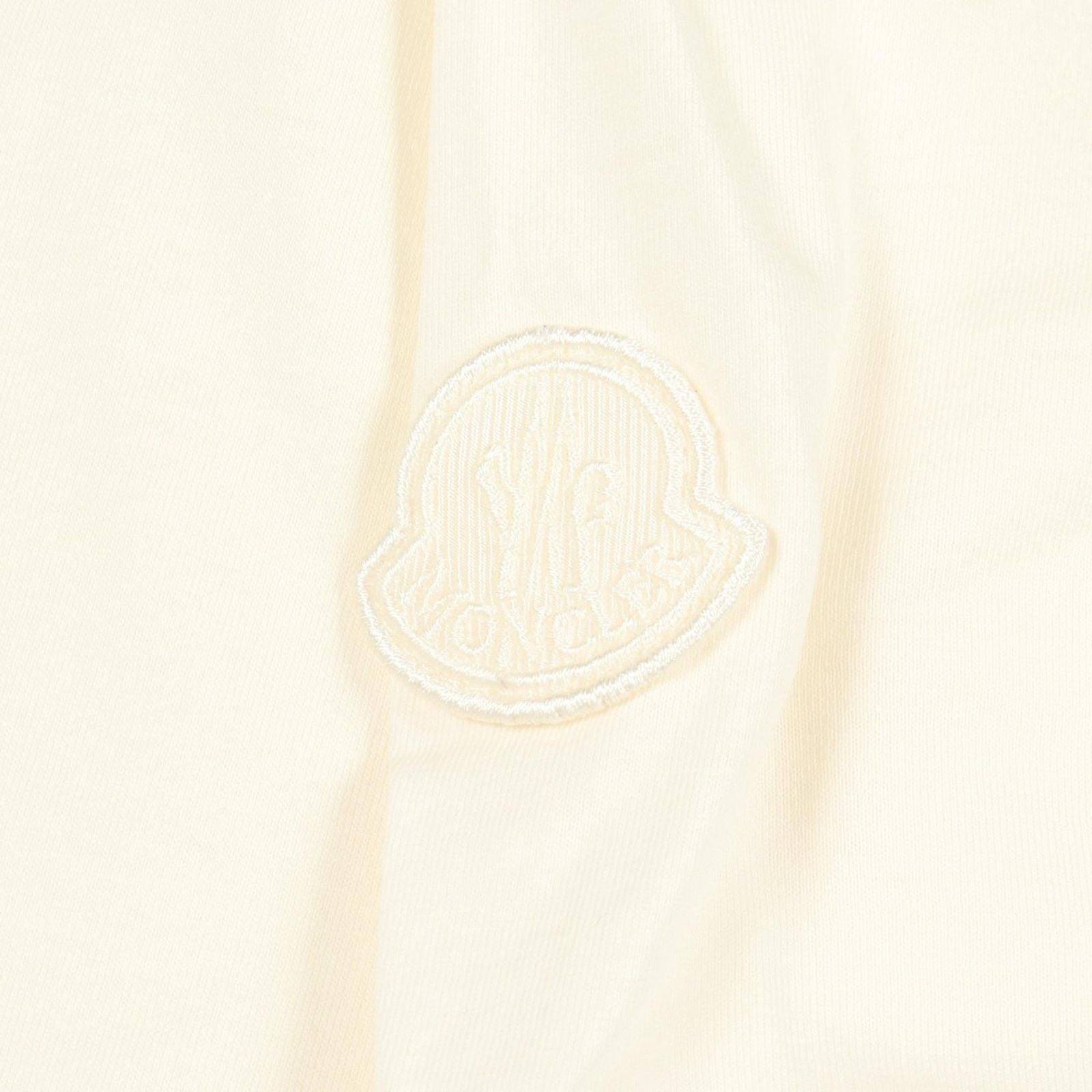 Moncler Short Sleeve T-Shirt Sequin Logo Cropped Cotton — view 6