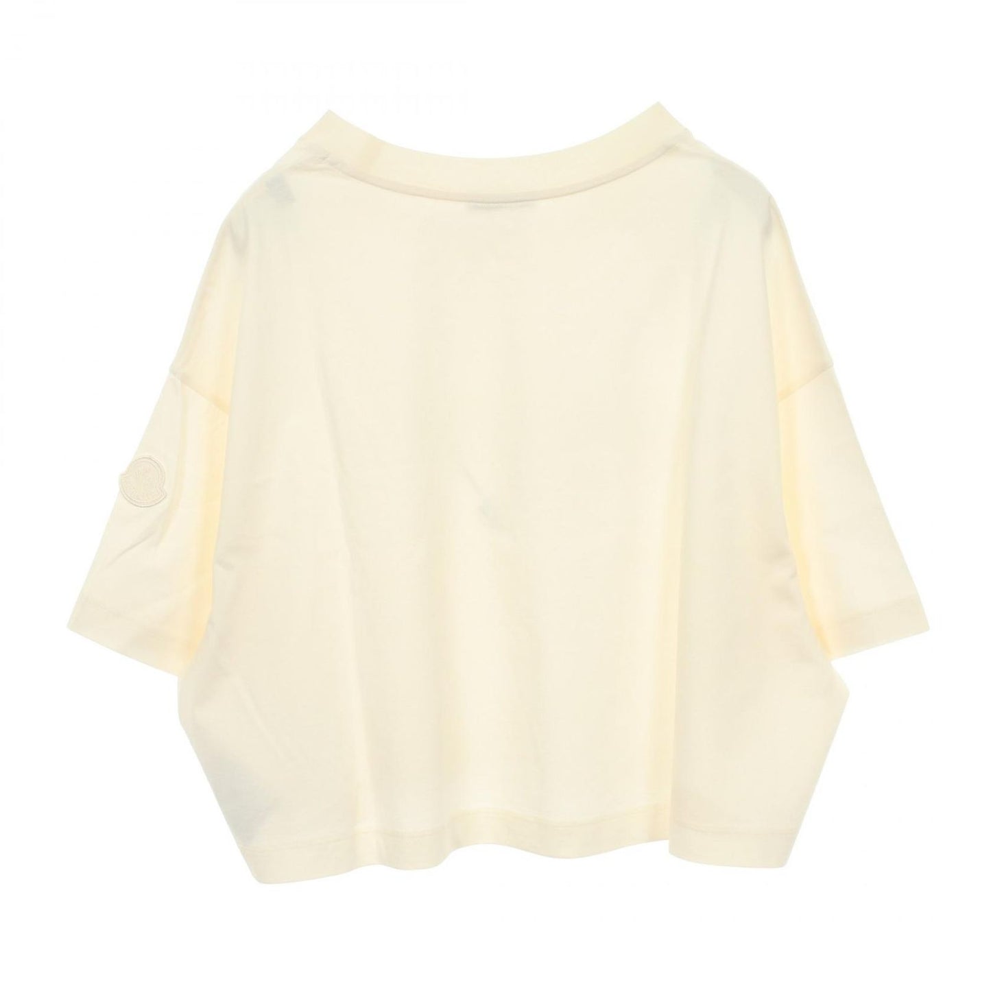 Moncler Short Sleeve T-Shirt Sequin Logo Cropped Cotton — view 2
