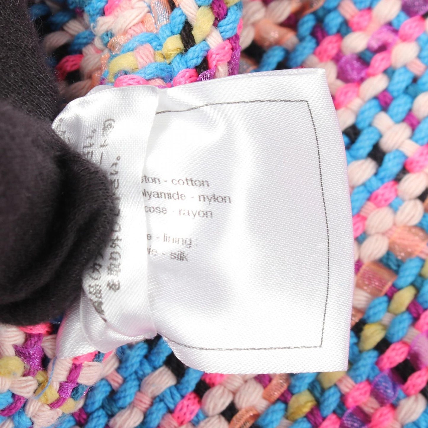 Chanel CC Logo Tweed Pink Cotton — view 4
