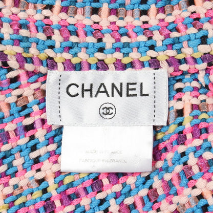 Chanel CC Logo Tweed Pink Cotton — view 3
