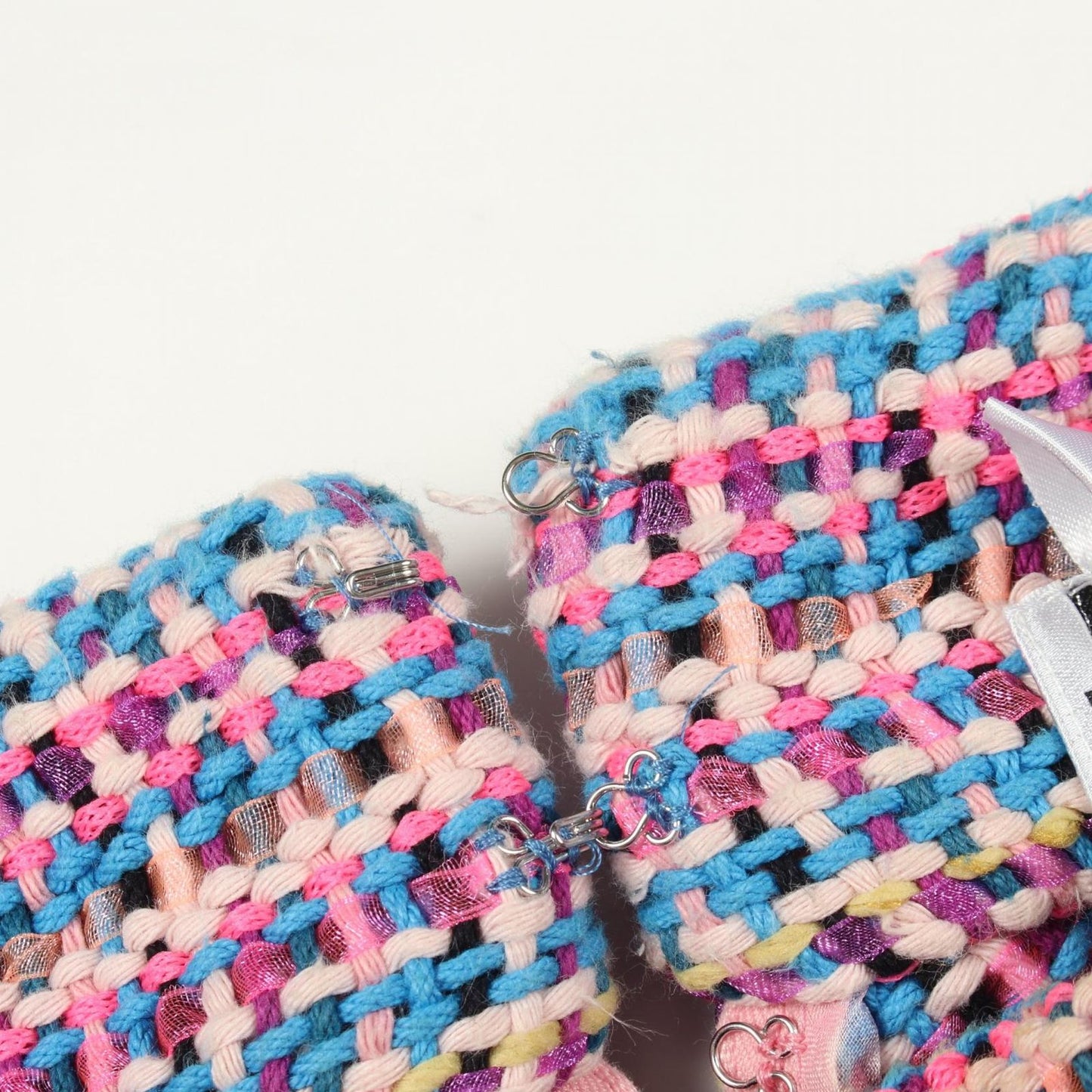 Chanel CC Logo Tweed Pink Cotton — view 6