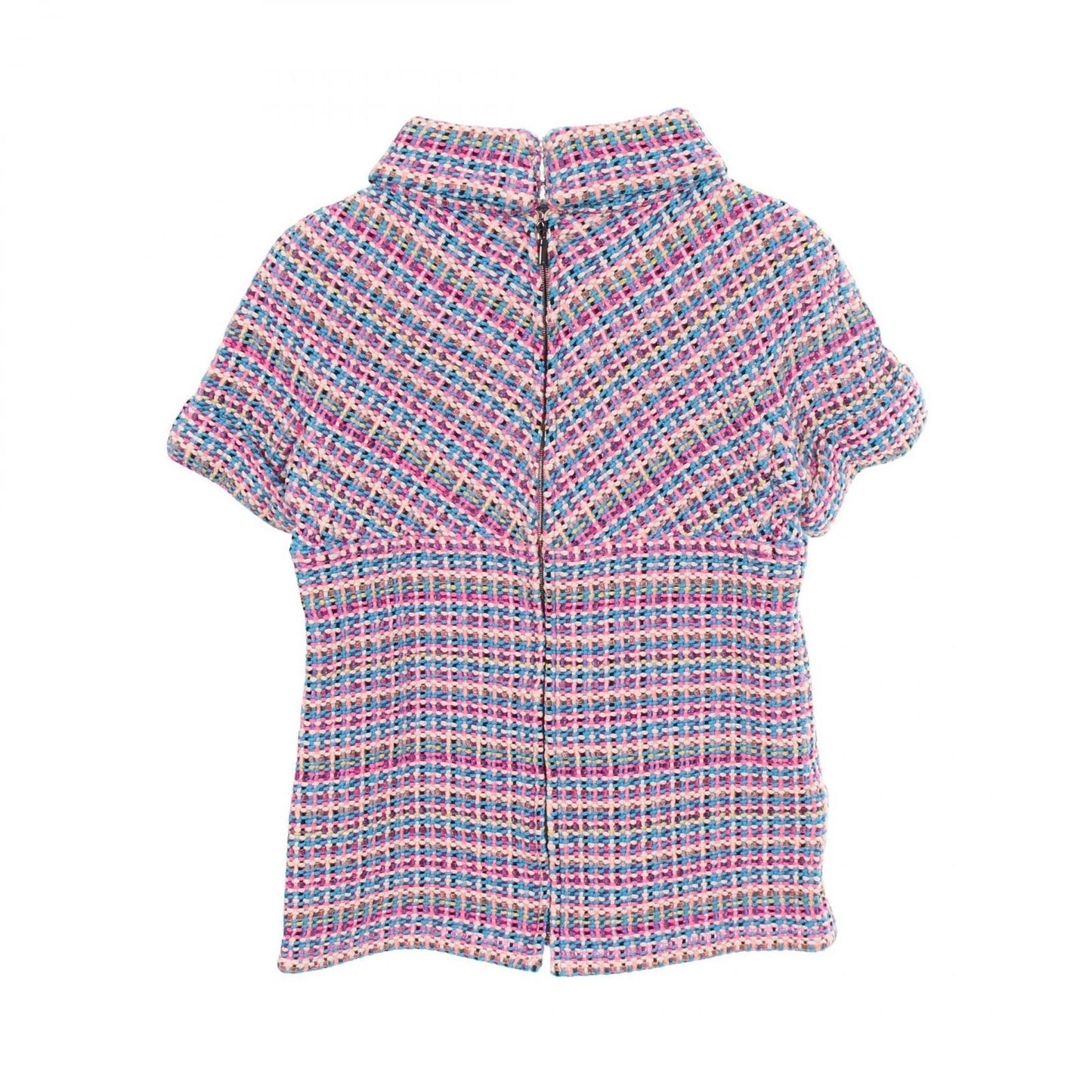 Chanel CC Logo Tweed Pink Cotton — view 2