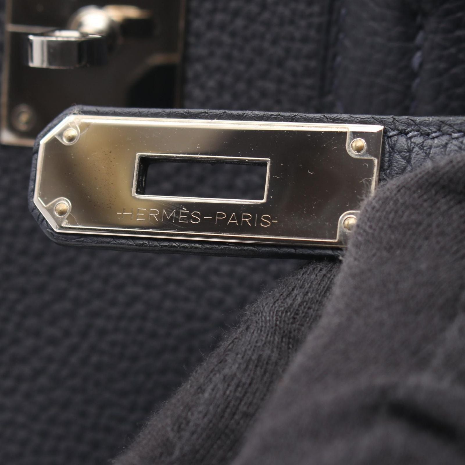 Hermes Handbag Birkin 30 Officier Blue Nuit Vert Cypress Cipress 30 — view 9